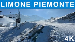 Limone Piemonte  Riserva Bianca  ski  4K  UHD [upl. by Eytteb]