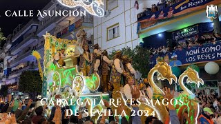 4K Cabalgata Reyes Magos en Calle Asunción 2024 Completo Ateneo de Sevilla [upl. by Ahsakal]