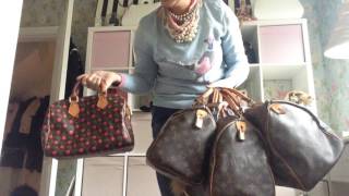 Louis Vuitton speedy handbag Size comparison 25 3035 amp40 very useful bag guide [upl. by Mireielle]