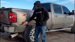 I STRAIGHT PIPED MY DURAMAX WITH A 5quot EXHAUST DPF DELETE AND REMOVAL OF DEF TANK ON DURAMAX LML [upl. by Noak]