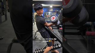 Lifting Heaviest Dumbbell of the gym😵‍💫💥armwrestling shorts armworkout power practice [upl. by Alah]