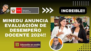 😨SE VIENE EVALUACIÒN DE DESEMPEÑO DOCENTE 2024 HAZ CLIK PARA SABER MAS [upl. by Wivestad607]