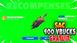 Sac 400 Vbucks GRATUIT sur Fortnite Saison 4 [upl. by Ailehs]