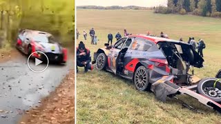 Lappi Stopped SS5  European rally crash  LAPPI CRASH WRC CENTRAL EUROPEAN RALLY 2023 [upl. by Vtehsta632]