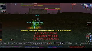 How to EverQuest Necromancer  Laurions Song  T2 Unkempt Woods  Grenn Rustblade  SOLO [upl. by Eocsor476]