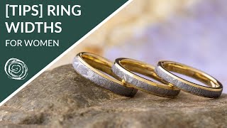 TIPS Choosing Wedding Band Widths for Women  Jewelry by Johan [upl. by Auliffe]