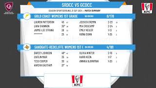 SandgateRedcliffe Womens 1st Grade v Gold Coast Womens 1st Grade [upl. by Hills]