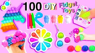 100 DIY FIDGET TOYS IDEAS  VIRAL TIKTOK FIDGET TOYS POP IT HACKS AND CRAFTS and more [upl. by Clarabelle491]