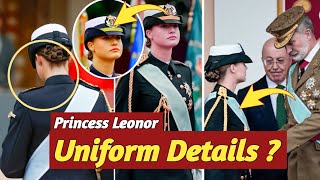 Princess Leonor expensive navy gala uniform details [upl. by Jamin]