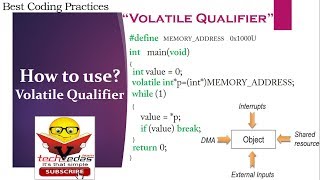 How to use Volatile Keyword  Volatile Qualifier in C with Example [upl. by Lesiram396]