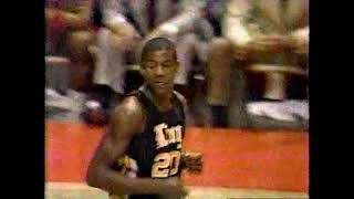 1986 IHSA Boys Basketball Class AA Semifinal Game Chicago King vs Peoria Manual [upl. by Krasner731]