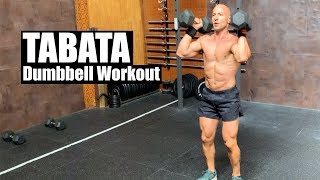 FullBody TABATA Dumbbell Workout [upl. by Kroo]