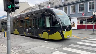 Trondheim Norway  Trambuses 2022 [upl. by Lund604]