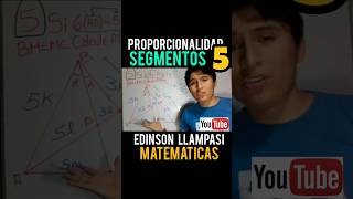 PROPORCIONALIDAD SEGMENTOS 4  GEOMETRIA  EJERCICIO RESUELTO segmentos facil matematicas [upl. by Naitsirhk431]