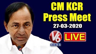 CM KCR Press Meet LIVE 27032020  Telangana LockDown  V6 News [upl. by Wescott]