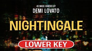 Nightingale Karaoke Lower Key  Demi Lovato [upl. by Rise705]