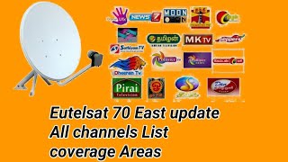 Eutelsat  Eutelsat 70e channel list  satellite tv channels frequencies list [upl. by Ecnaled]