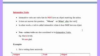 Transitive and Intransitive Verbs [upl. by Rakia]