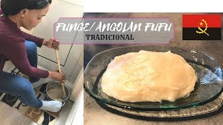 🍗RECEITA FÁCIL DE FUNGE DE BOMBO 🍤EASY RECIPE CASSAVA FUFU Angolan fufu🍗 [upl. by Sweet]