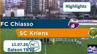 Highlights FC Chiasso vs SC Kriens 11072020 [upl. by Selyn]