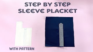 How to Sew A Sleeve Placket On Anything With Placket Pattern  Sew Anastasia [upl. by Polard300]