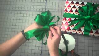 How to Make a 3 Loop Gift Bow by Lisas Gift Wrappers [upl. by Assiruam563]