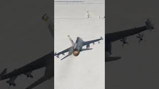 F16 takes aim at ground targets with its Gatling gun in DCS [upl. by Eelrak]