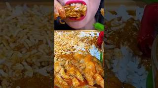 Spicy Chicken Curry Chicken Feet Curry Rice Saladmukbangasmr eatingsounds shorts [upl. by Lulu]