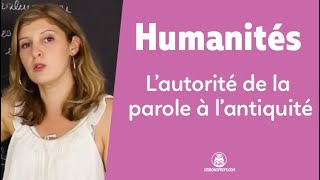 Lautorité de la parole à lantiquité  Humanités  1re  Les Bons Profs [upl. by Davin]