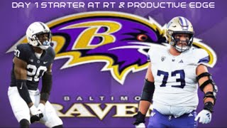 Ravens Select OT Roger Rosengarten at 62 amp EDGE Adisa Isaac at 93 RavensFlock NFLDraft [upl. by Laurinda]