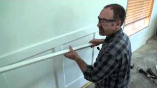 Wall Paneled Wainscoting Kit Installation  Step 10 Top Rail amp Cap [upl. by Nitsirt]