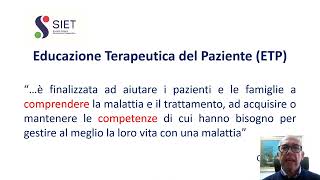 EDUCAZIONE TERAPEUTICA DEL PAZIENTE [upl. by Trueblood535]