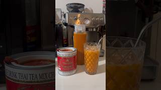 How to Make Thai Milk Tea at Home Cha Tra Mue Recipe DIY thailand milktea tea reels [upl. by Robinett]