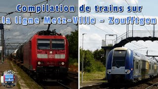 Compilation de trains sur la ligne MetzVille  Zoufftgen [upl. by Atinnod]