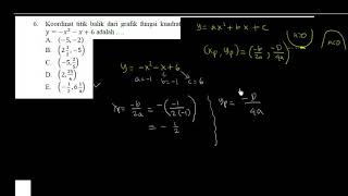 koordinat titik balik  titik puncak pembahasan soal matematika smk akp 2018 [upl. by Roby748]