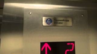 US ElevatorThyssenKrupp Kruppy Mod Grocery Beep Demonstration at Airport Plaza Farmingdale NY [upl. by Kcyrred]