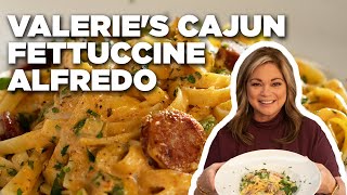 Valerie Bertinellis Cajun Fettuccine Alfredo with Andouille  Food Network [upl. by Yllom983]