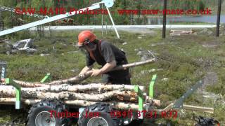 Timber Jaw in action with Timber Trailer for chainsawing logs safely [upl. by Kier644]