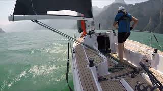 Single Handed Gennaker Set bei 20Kn Wind  GoPro am Heck [upl. by Nnywg746]