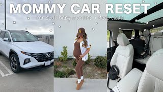 MOMMY CAR RESET 🧸☁️🤎 deep clean baby monitor set up car seat  more [upl. by Abehsat]