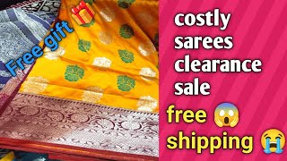 5000 above costly sarees clearance sale 😭😭 challenging price 😱😱 Booking number 9966490015 [upl. by Acirej]