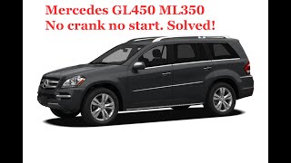 Mercedes Benz GL450 ML350 R350 20092012 X164 W164 no crank no start unplug battery and it starts [upl. by Nylrahs485]