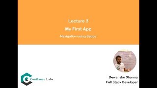 Lec  3  Navigation using Segue  Confiance Labs  Xcode 9  Swift 4  Hindi [upl. by Eerased469]