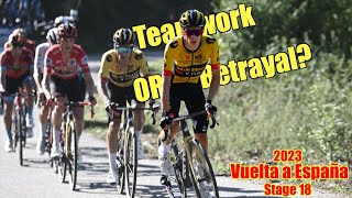 Can Jumbo Visma FINALLY Get it TOGETHER  Vuelta Stage 18 2023 [upl. by Yllac]