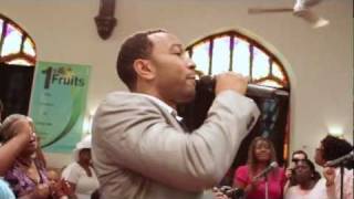 John Legend surprises Baptist Church in West Philly quotHow I Got Overquot [upl. by Yenaiv121]