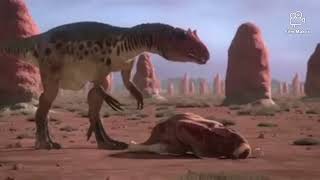 Planet Dinosaur  Saurophaganax steals an Allosaurus kill [upl. by Theodosia]