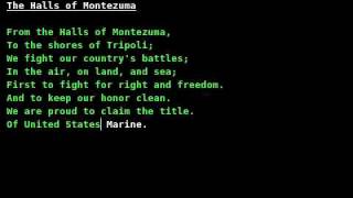 Marines Hymn The Halls of Montezuma w lyrics [upl. by Villada]