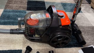 Bagless Canister Vacuum Review  Bagless Vacuum Cleaner with 5 Tools [upl. by Lladnek644]