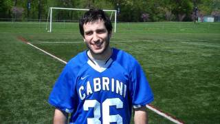 Cabrini Mens Lacrosse vs Immaculata University 43011  Mike Gurenlian [upl. by Naik668]