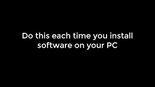 If you have a regular mechanical hard drive do this each time you install software on your PC [upl. by Ulysses545]